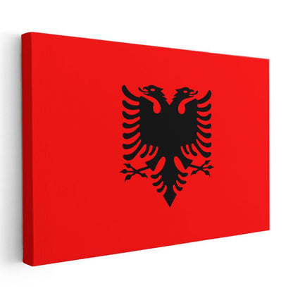 Arnavutluk Bayrağı - Kanvas Tablo