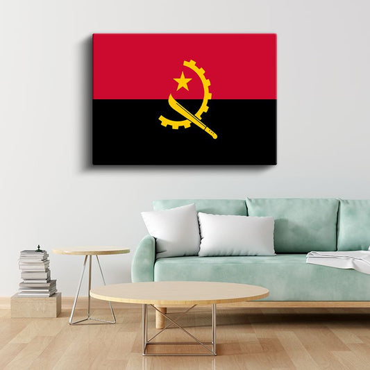 Angola Bayrağı - Kanvas Tablo