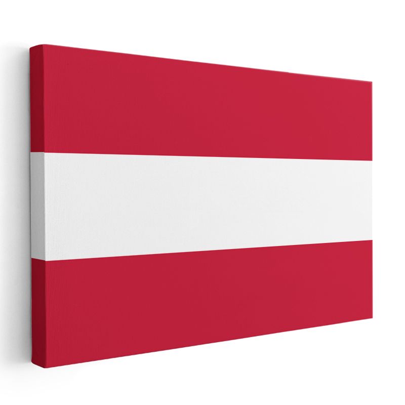 Avusturya Bayrağı - Kanvas Tablo