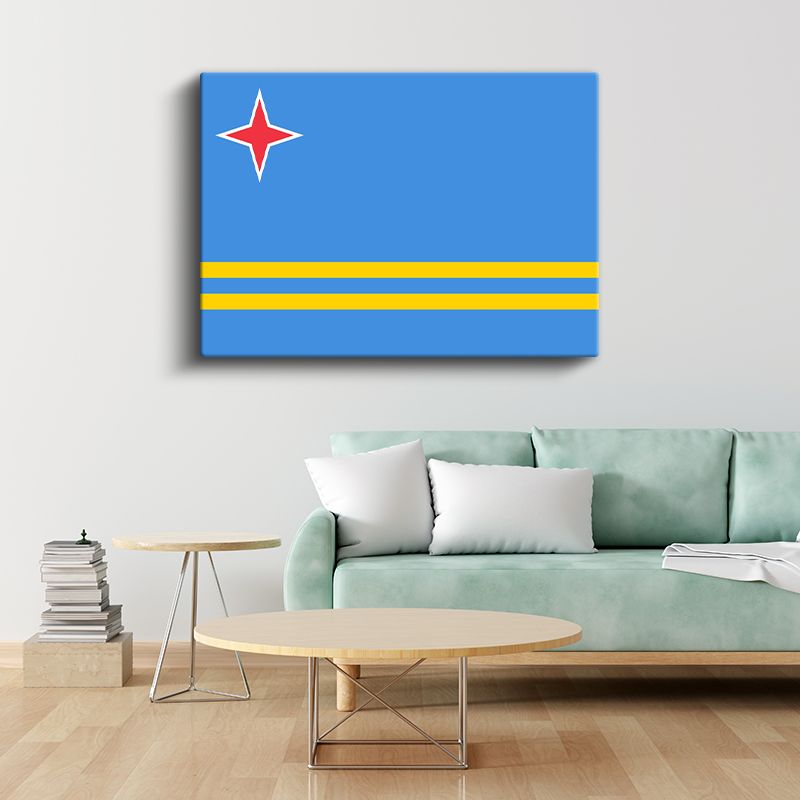 Aruba Bayrağı - Kanvas Tablo