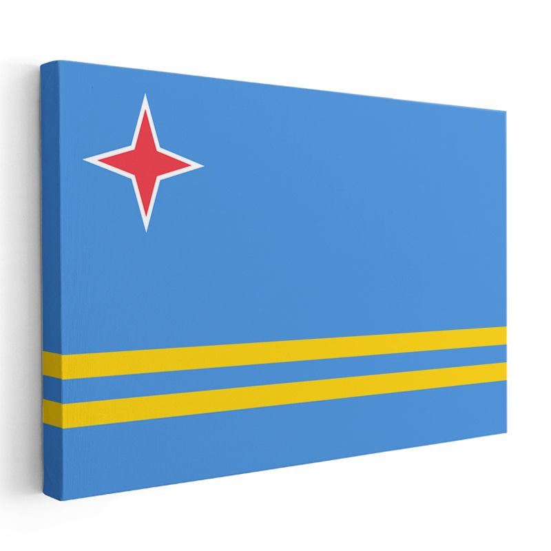 Aruba Bayrağı - Kanvas Tablo