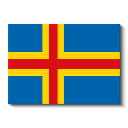 Åland Adaları Bayrağı - Kanvas Tablo