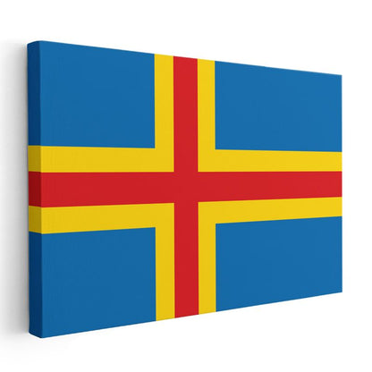 Åland Adaları Bayrağı - Kanvas Tablo