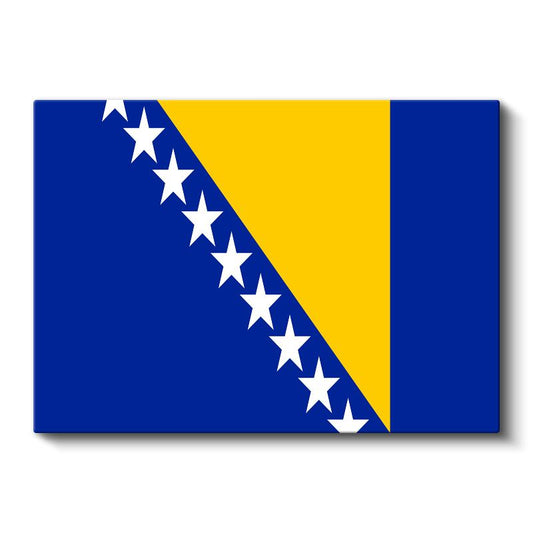 Bosna Hersek Bayrağı - Kanvas Tablo