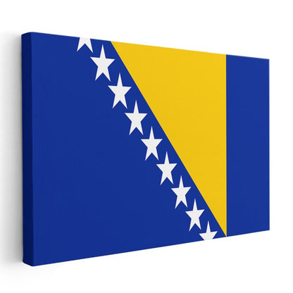 Bosna Hersek Bayrağı - Kanvas Tablo