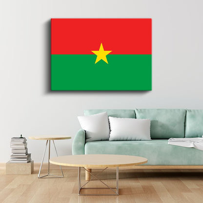 Burkina Faso Bayrağı - Kanvas Tablo