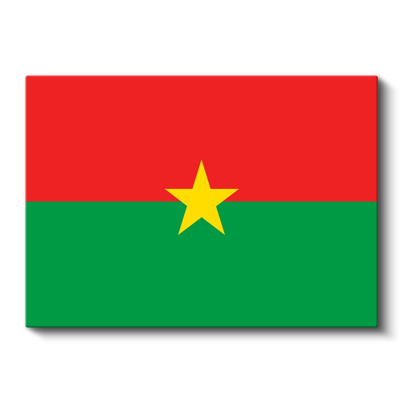 Burkina Faso Bayrağı - Kanvas Tablo