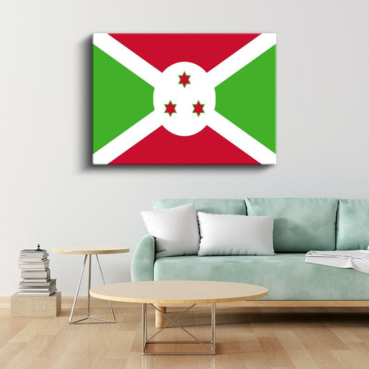 Burundi Bayrağı - Kanvas Tablo