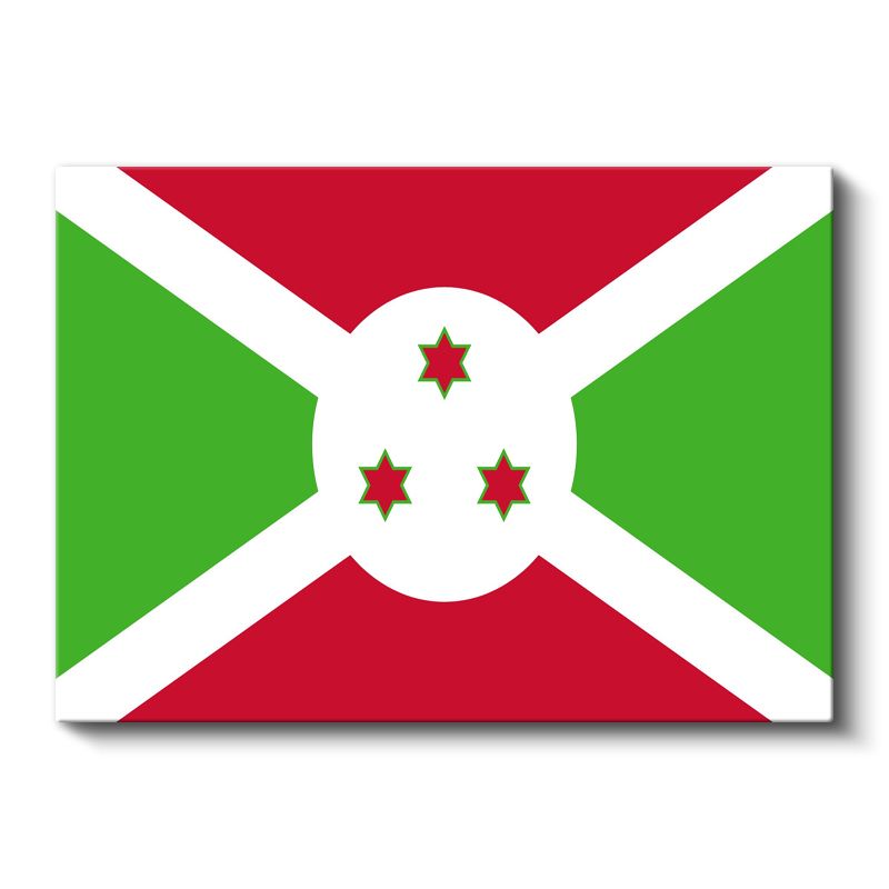 Burundi Bayrağı - Kanvas Tablo