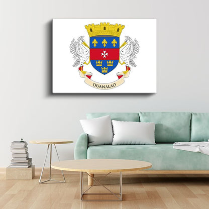 Saint Barthelemy Bayrağı - Kanvas Tablo