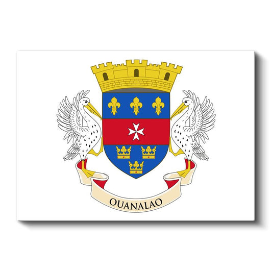 Saint Barthelemy Bayrağı - Kanvas Tablo