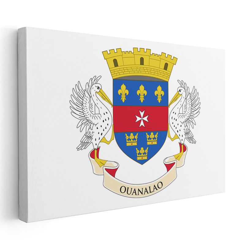 Saint Barthelemy Bayrağı - Kanvas Tablo