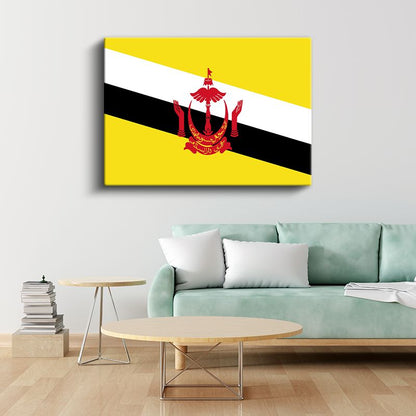 Brunei Bayrağı - Kanvas Tablo