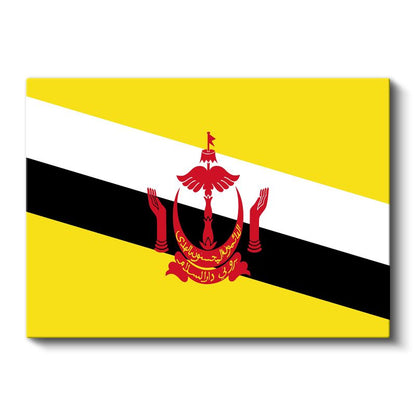 Brunei Bayrağı - Kanvas Tablo
