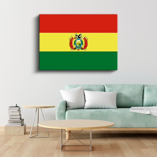 Bolivya Bayrağı - Kanvas Tablo