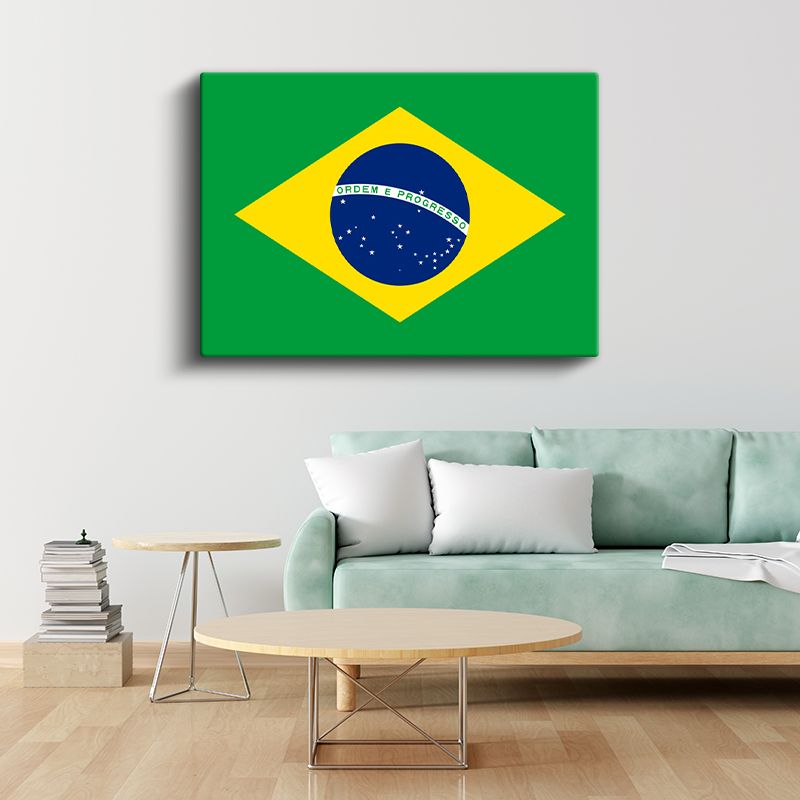 Brezilya Bayrağı - Kanvas Tablo
