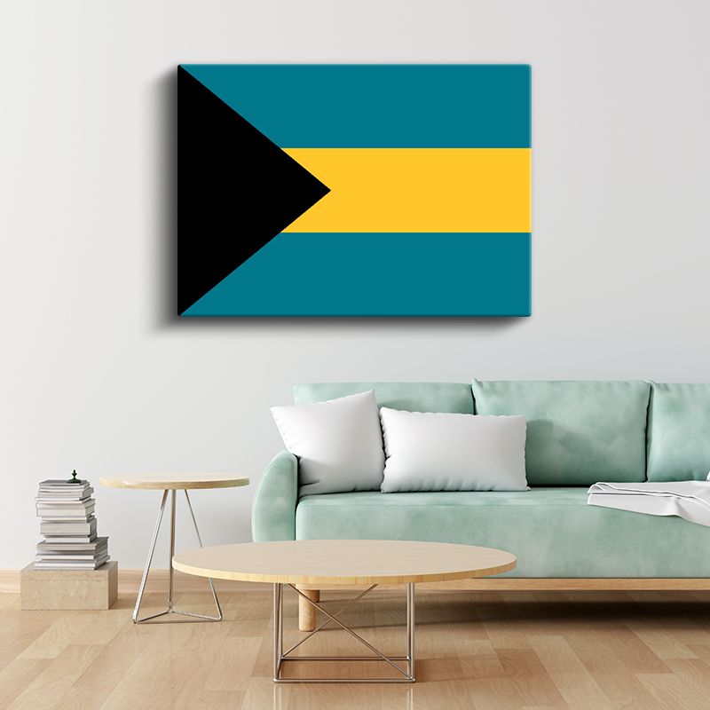 Bahamalar Bayrağı - Kanvas Tablo