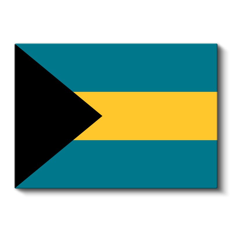 Bahamalar Bayrağı - Kanvas Tablo