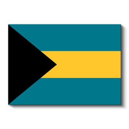 Bahamalar Bayrağı - Kanvas Tablo