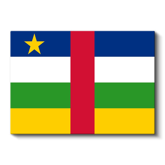 Orta Afrika Cumhuriyeti Bayrağı - Kanvas Tablo