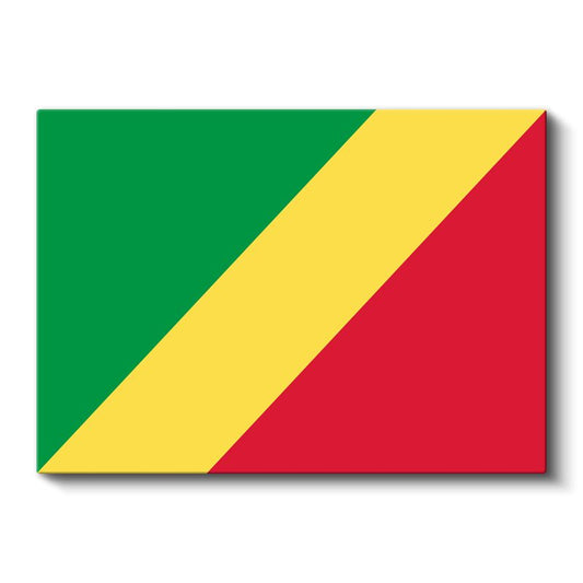 Kongo Cumhuriyeti Bayrağı - Kanvas Tablo