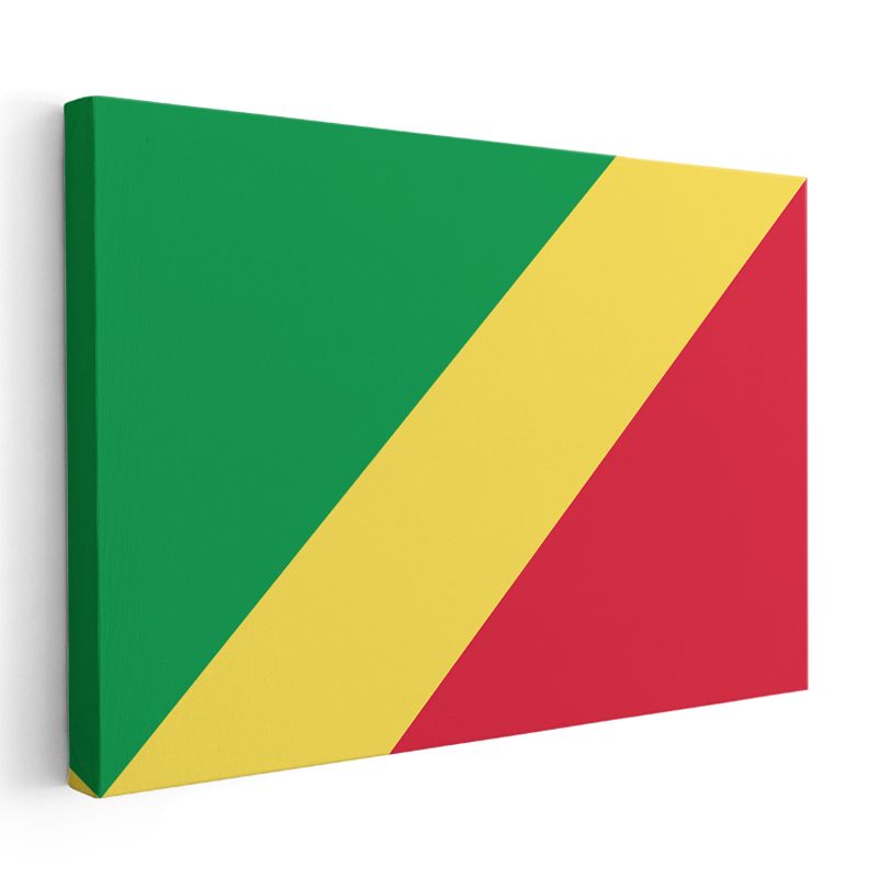 Kongo Cumhuriyeti Bayrağı - Kanvas Tablo