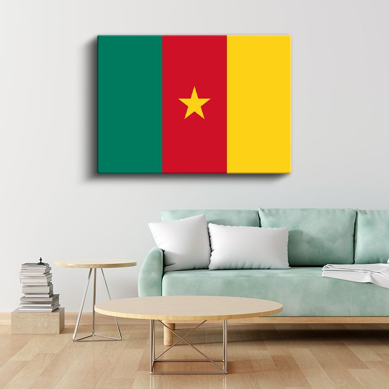 Kamerun Bayrağı - Kanvas Tablo