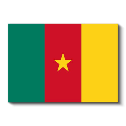 Kamerun Bayrağı - Kanvas Tablo