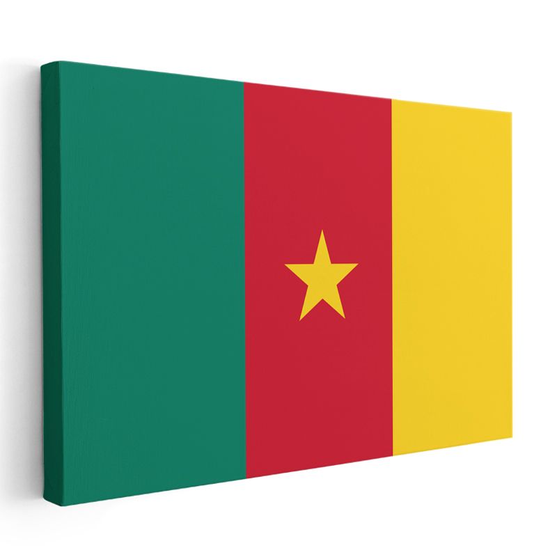 Kamerun Bayrağı - Kanvas Tablo
