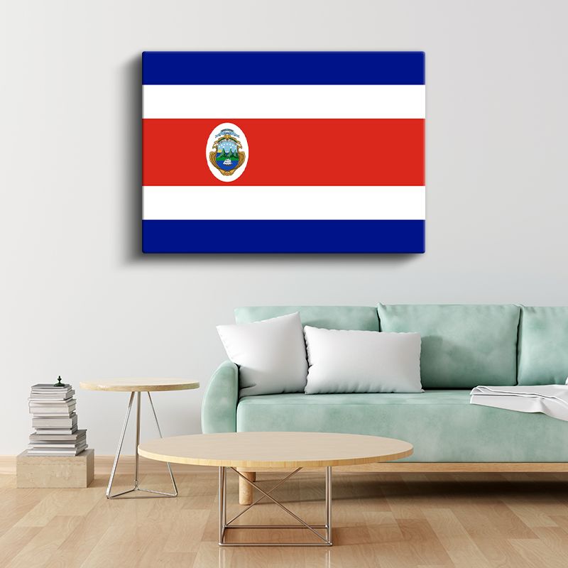 Kosta Rika Bayrağı - Kanvas Tablo