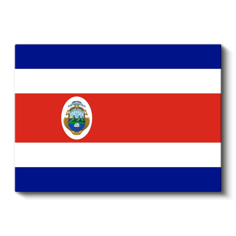 Kosta Rika Bayrağı - Kanvas Tablo