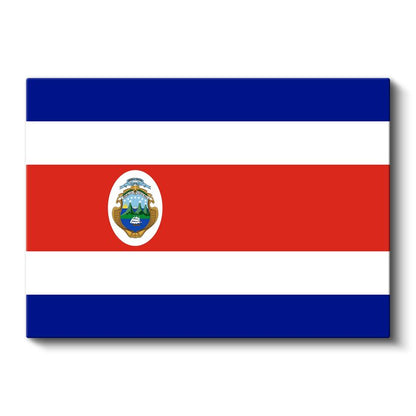 Kosta Rika Bayrağı - Kanvas Tablo