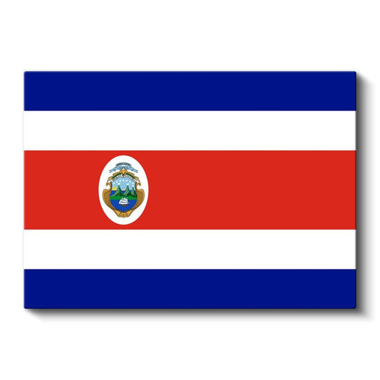 Kosta Rika Bayrağı - Kanvas Tablo