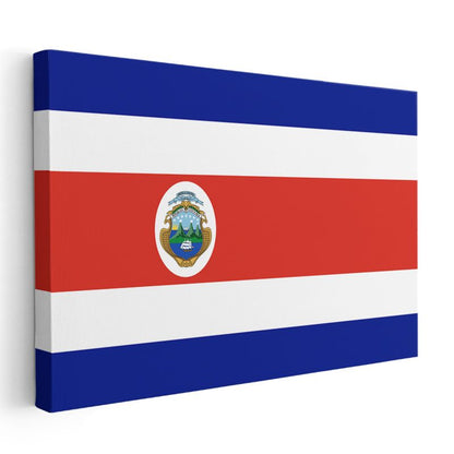 Kosta Rika Bayrağı - Kanvas Tablo