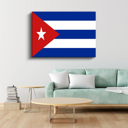 Küba Bayrağı - Kanvas Tablo