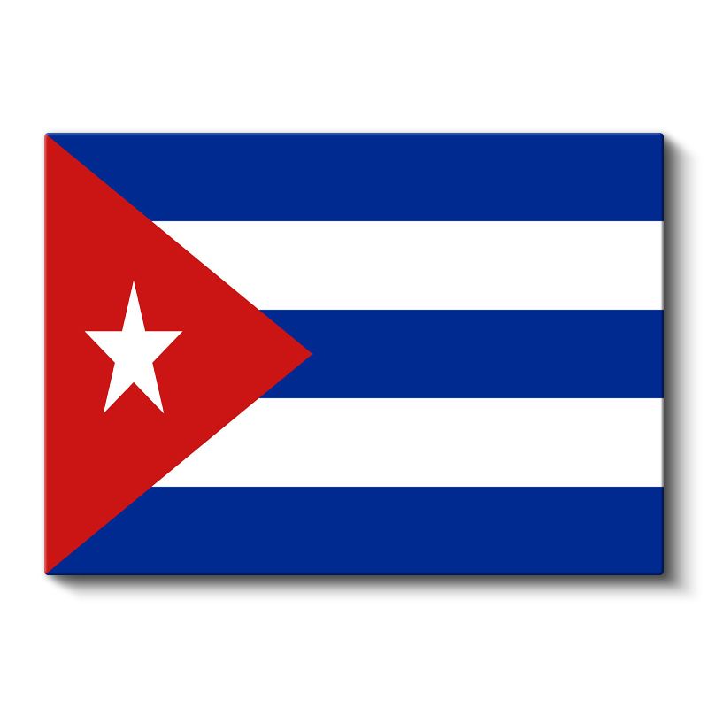 Küba Bayrağı - Kanvas Tablo