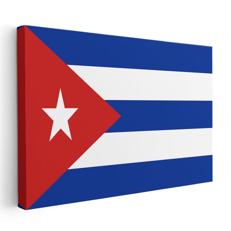Küba Bayrağı - Kanvas Tablo