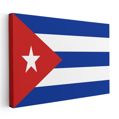 Küba Bayrağı - Kanvas Tablo