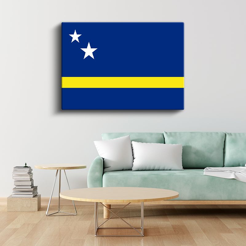 Curaçao Bayrağı - Kanvas Tablo
