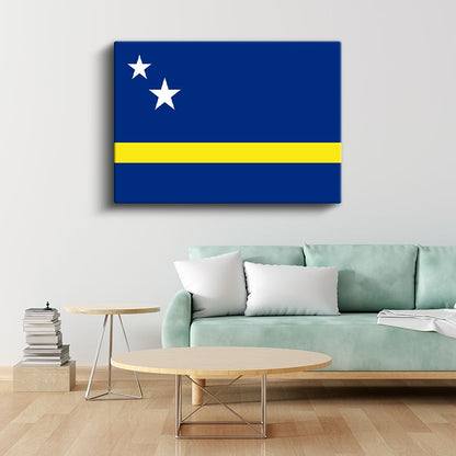 Curaçao Bayrağı - Kanvas Tablo