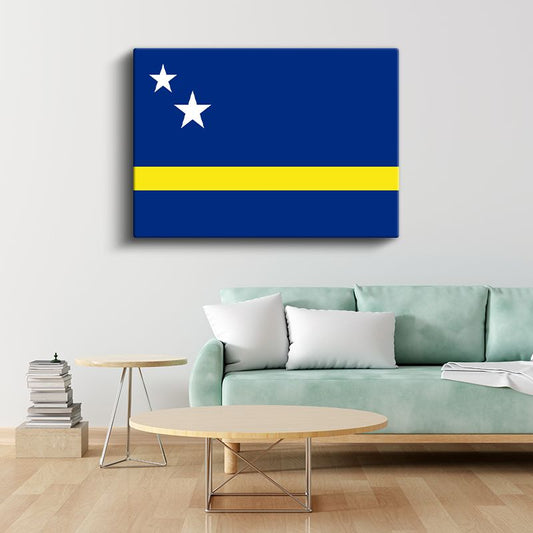 Curaçao Bayrağı - Kanvas Tablo