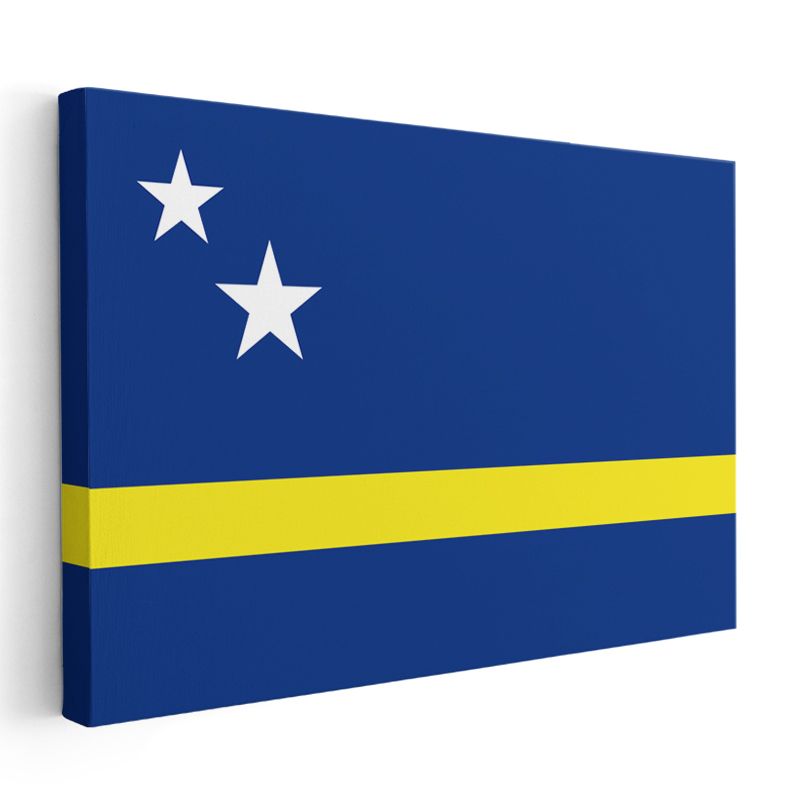 Curaçao Bayrağı - Kanvas Tablo