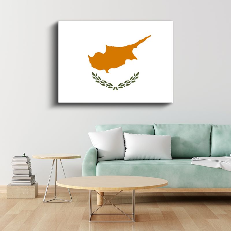Kıbrıs Bayrağı - Kanvas Tablo