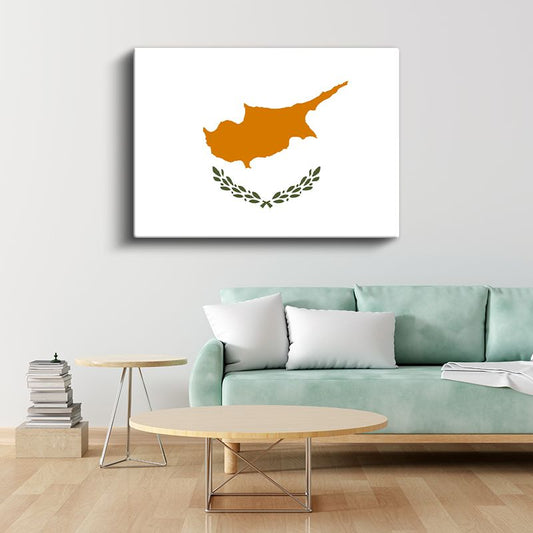 Kıbrıs Bayrağı - Kanvas Tablo