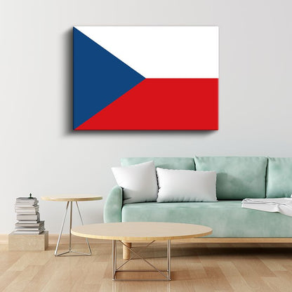 Çek Cumhuriyeti Bayrağı - Kanvas Tablo