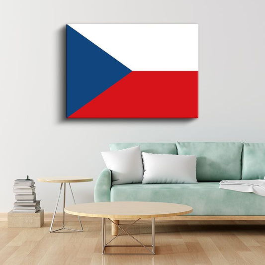 Çek Cumhuriyeti Bayrağı - Kanvas Tablo