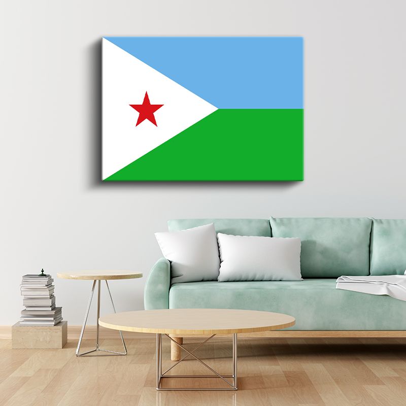 Cibuti Bayrağı - Kanvas Tablo