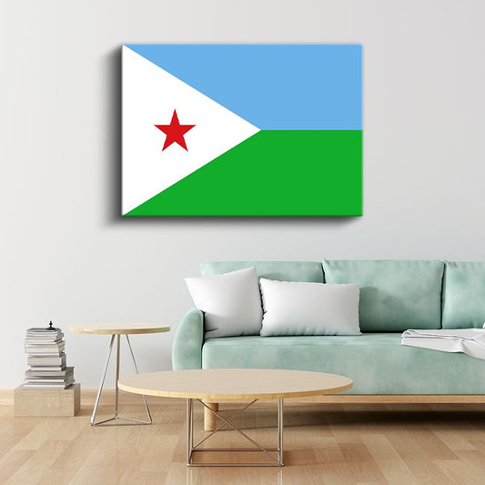 Cibuti Bayrağı - Kanvas Tablo