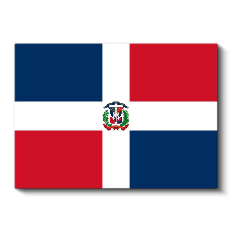 Dominik Cumhuriyeti Bayrağı - Kanvas Tablo