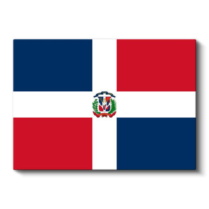 Dominik Cumhuriyeti Bayrağı - Kanvas Tablo